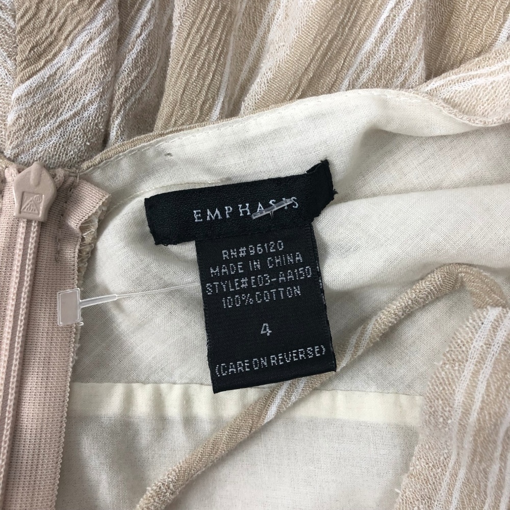 Emphasis Spaghetti Bubble Sexy Tank Cami Top Size 4 Flattering - Picture 6 of 7